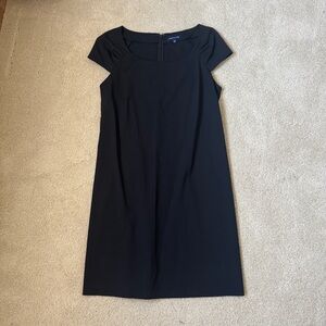 Talbots Black Cap Sleeve Mini Dress